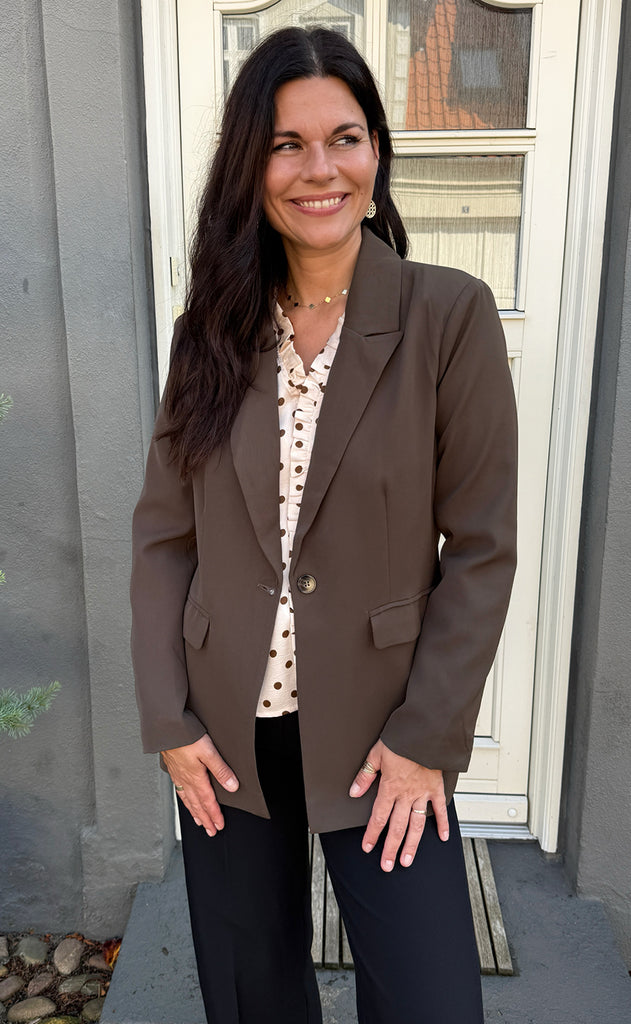 Say INA Copenhagen Bluse - Catja - Beige Dots