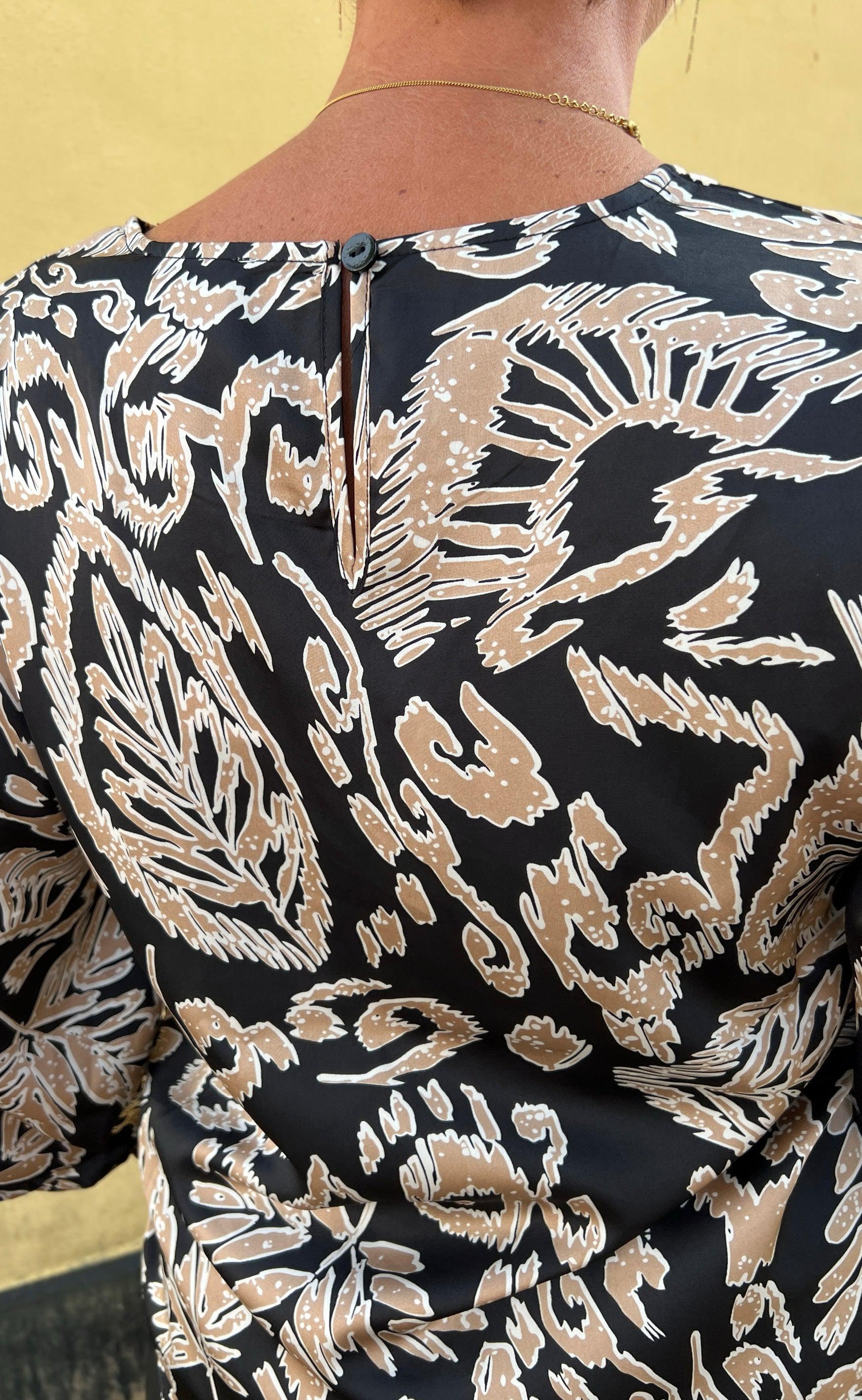 Say INA Copenhagen Bluse - Chili - Brown Leaf