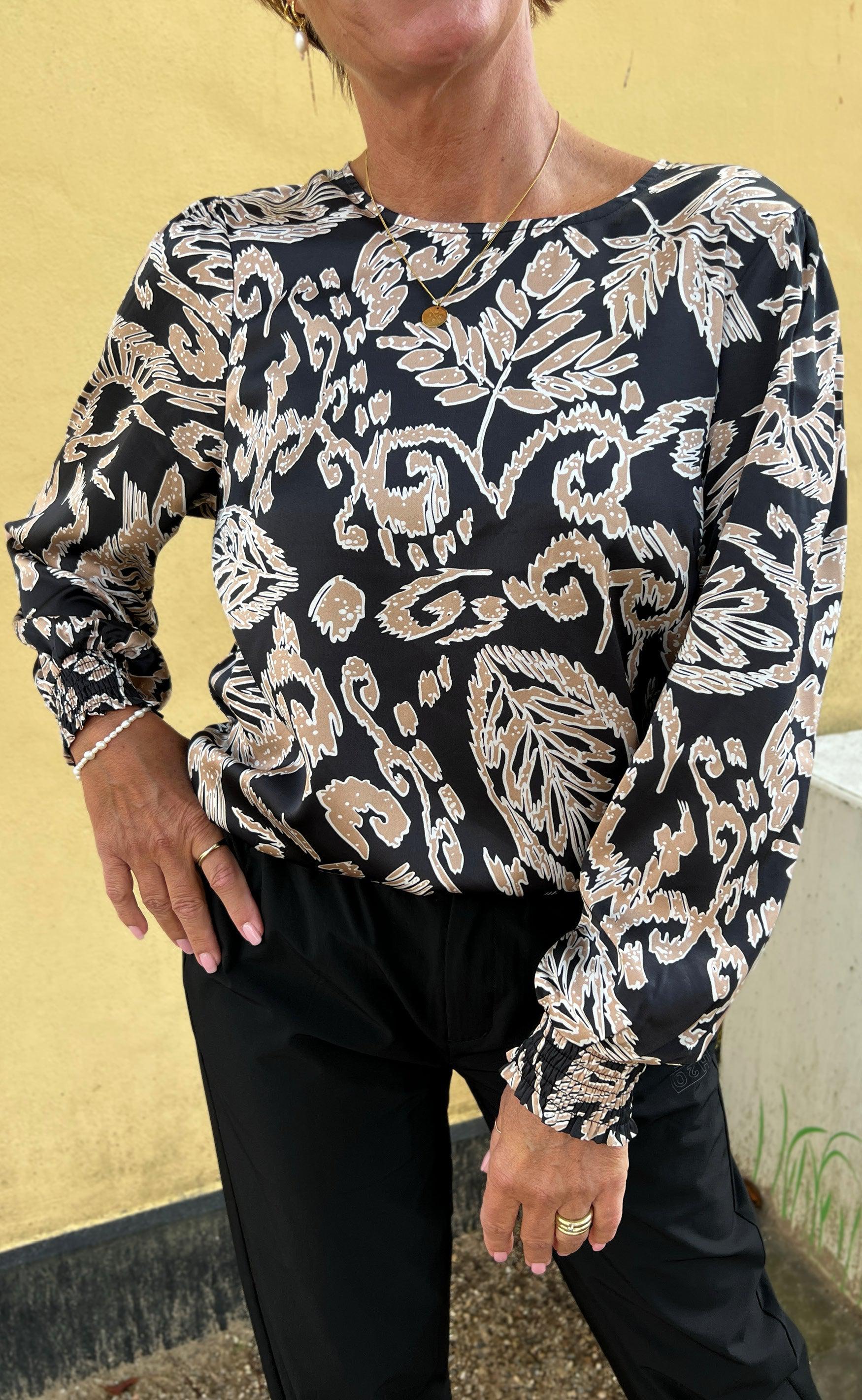 Say INA Copenhagen Bluse - Chili - Brown Leaf