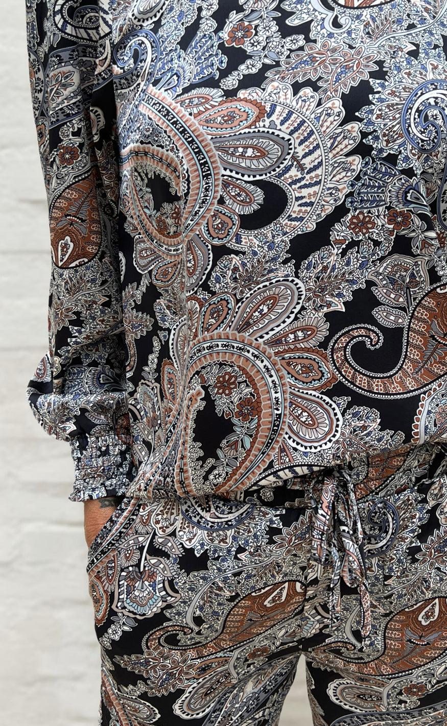 Say INA Copenhagen Bluse - Chili - Paisley Night