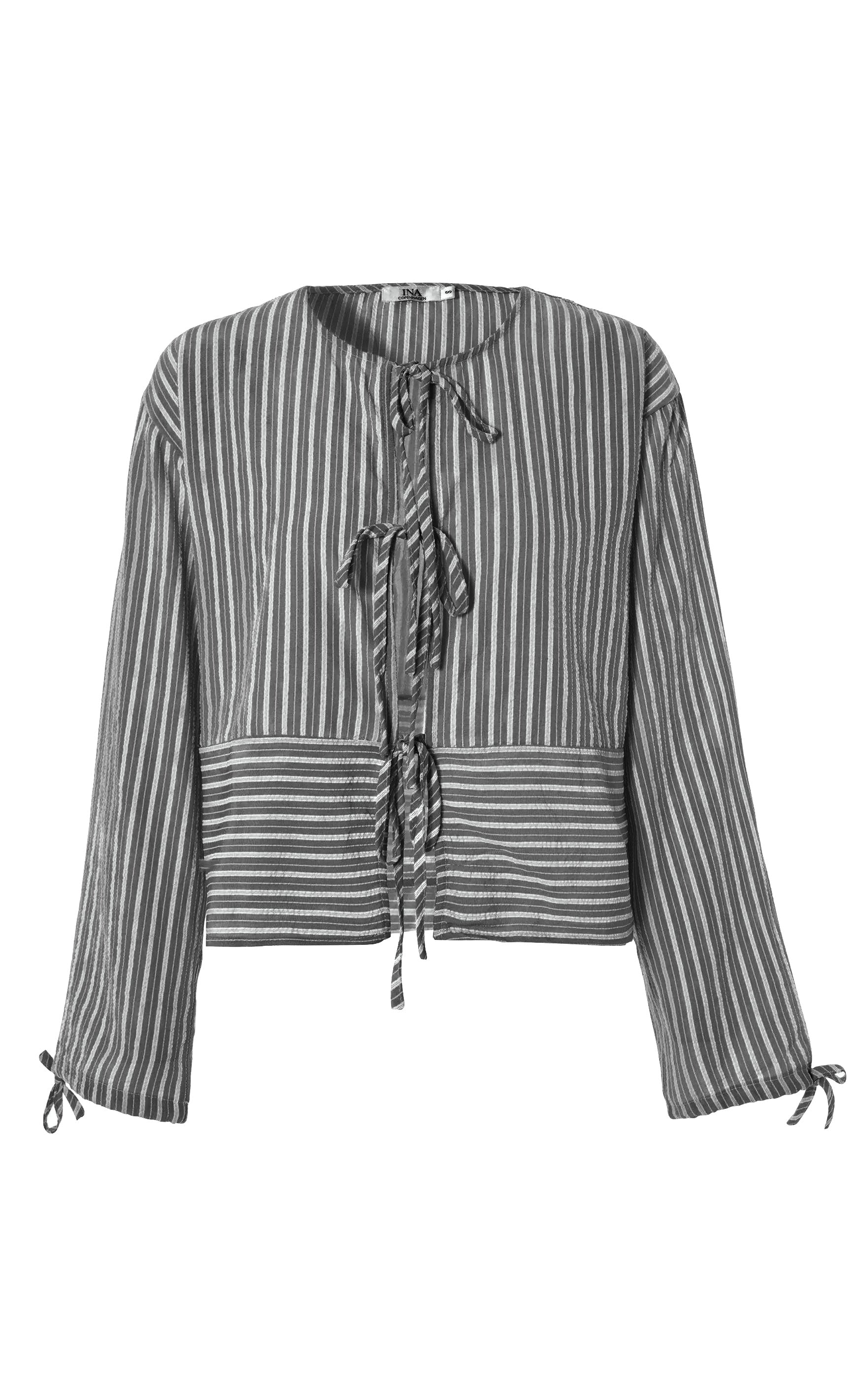 Say INA Copenhagen Bluse - Cornelia - Black / White Stripe (vendbar)