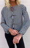 Say INA Copenhagen Bluse - Cornelia - Black / White Stripe (vendbar)