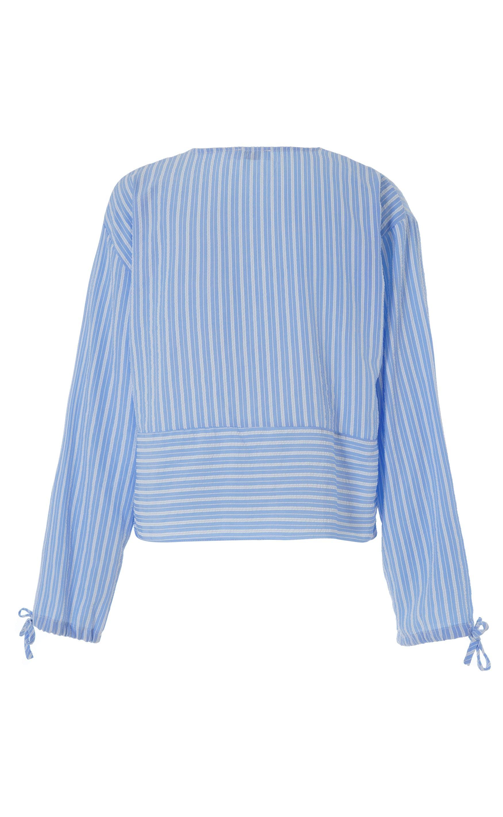 Say INA Copenhagen Bluse - Cornelia - Blue / White Stripe (vendbar)