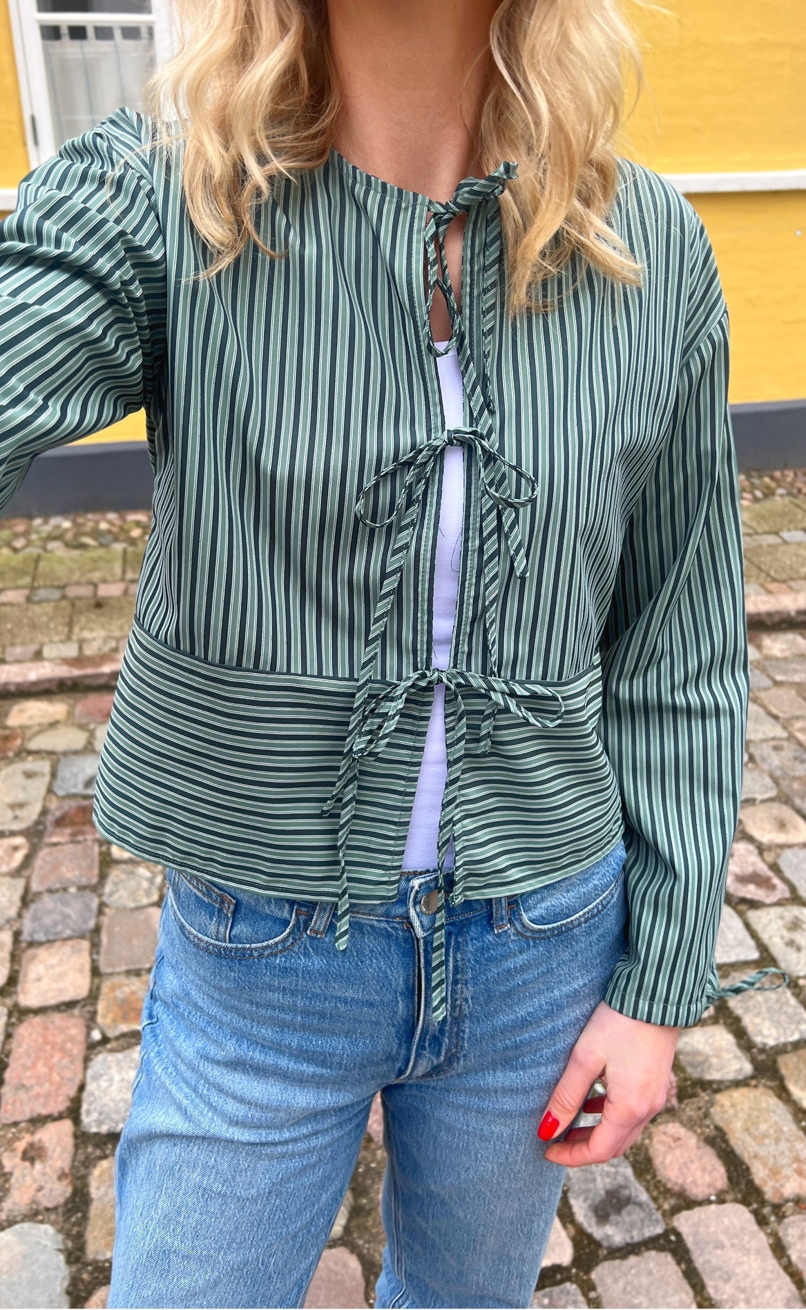 Say INA Copenhagen Bluse - Cornelia - Dark Green (vendbar)