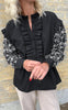 Say INA Copenhagen Bluse - Emily Broderi - Black / White