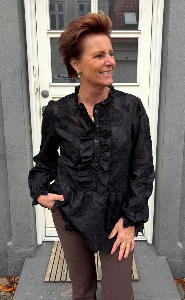 Say INA Copenhagen Bluse - Freya LS - Black