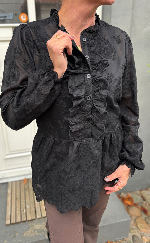 Say INA Copenhagen Bluse - Freya LS - Black