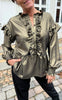 Say INA Copenhagen Bluse - Frida - Black W. Gold Glitter