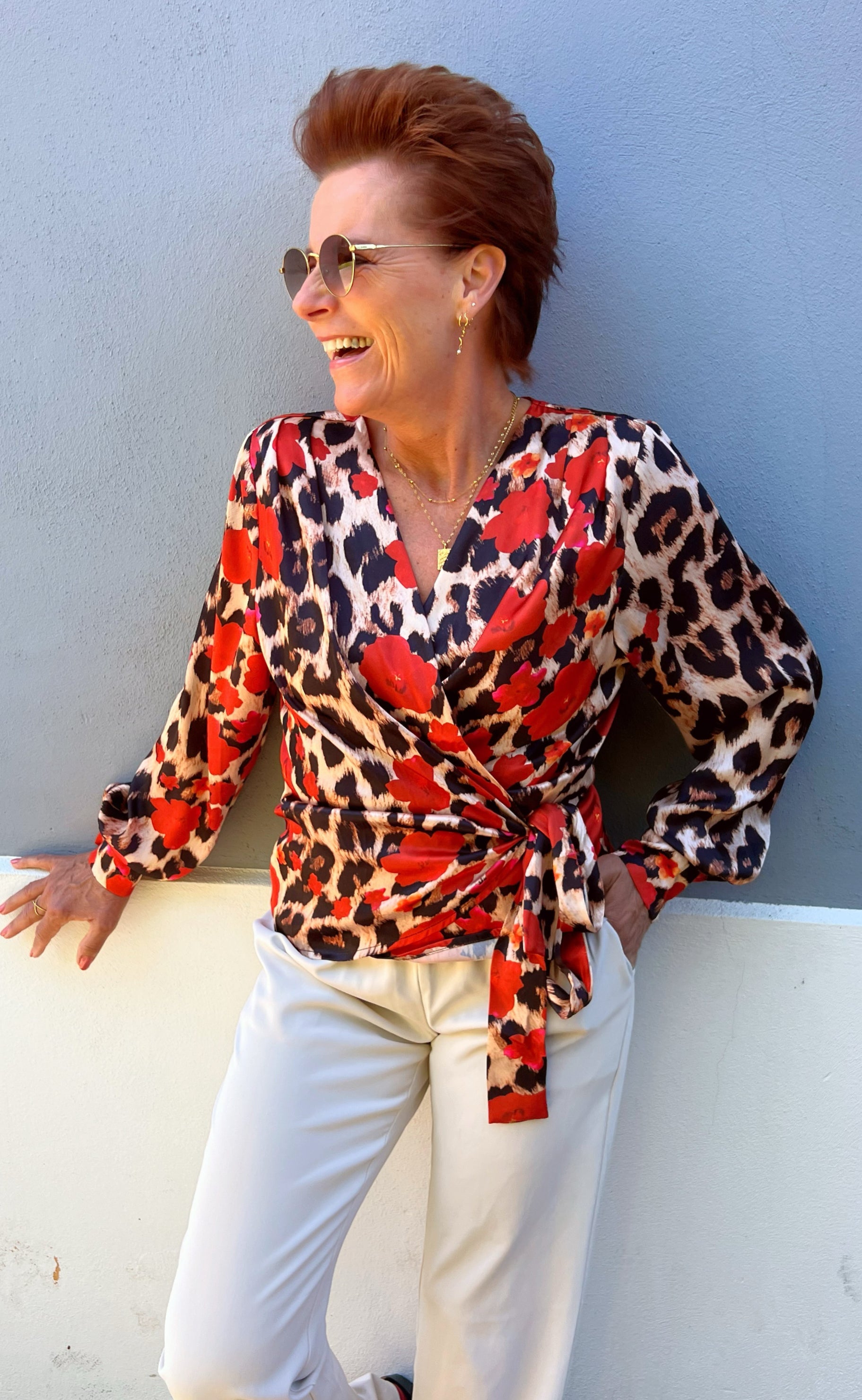 Say INA Copenhagen Bluse - Josse - Leopard Flower