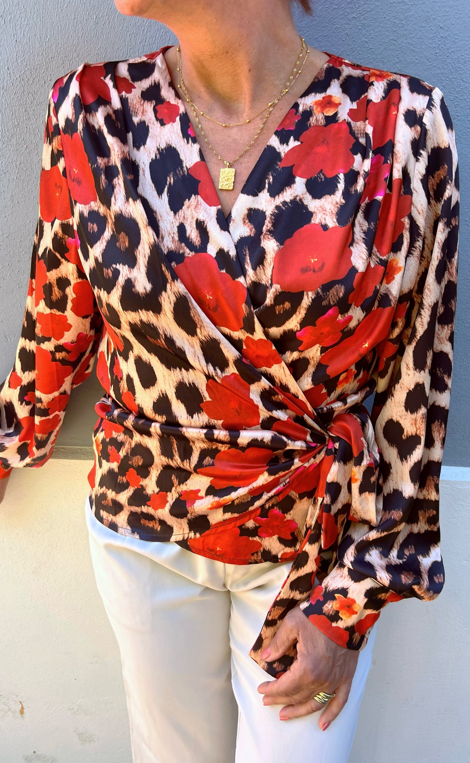 Say INA Copenhagen Bluse - Josse - Leopard Flower