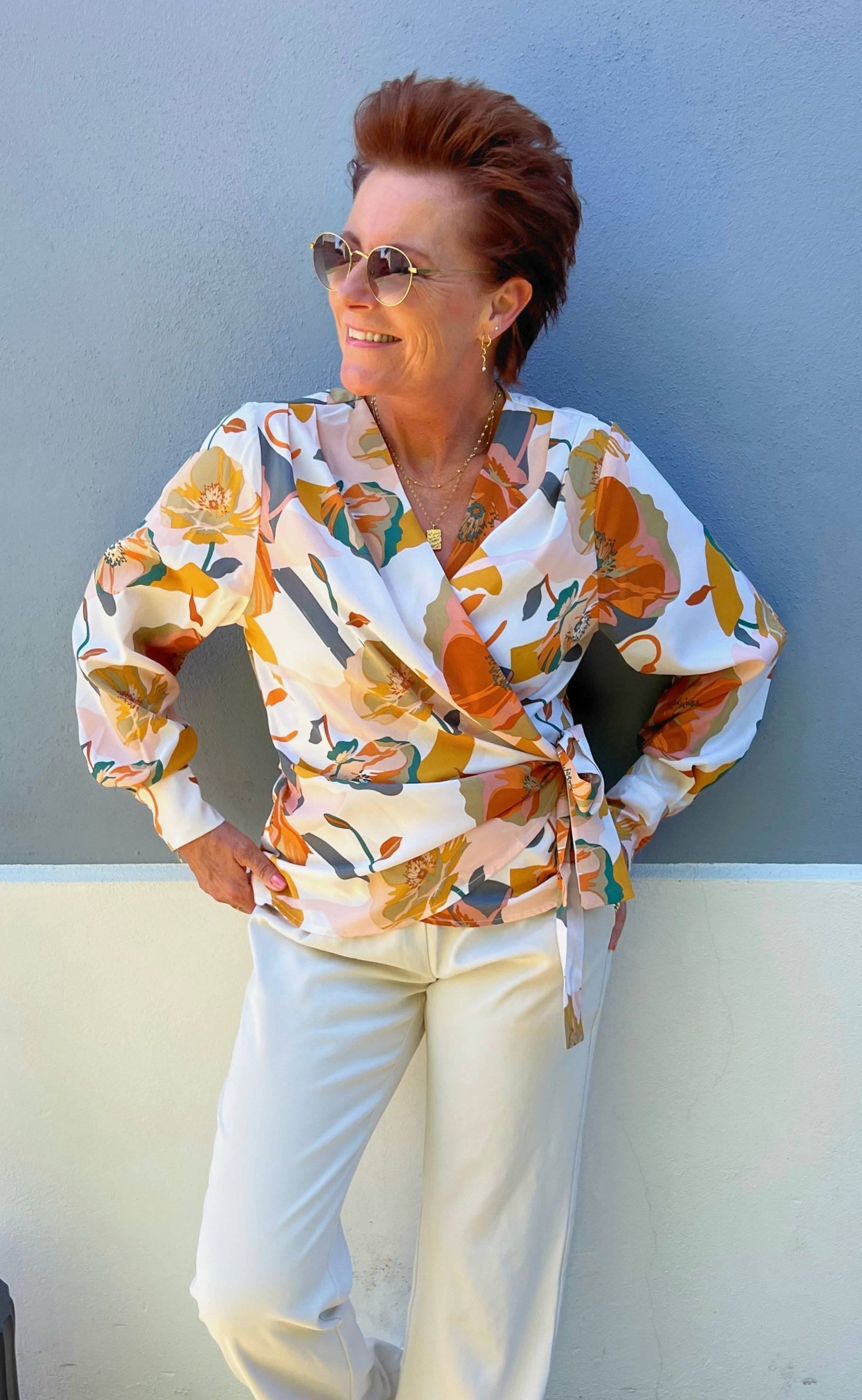 Say INA Copenhagen Bluse - Josse - White Big Flower