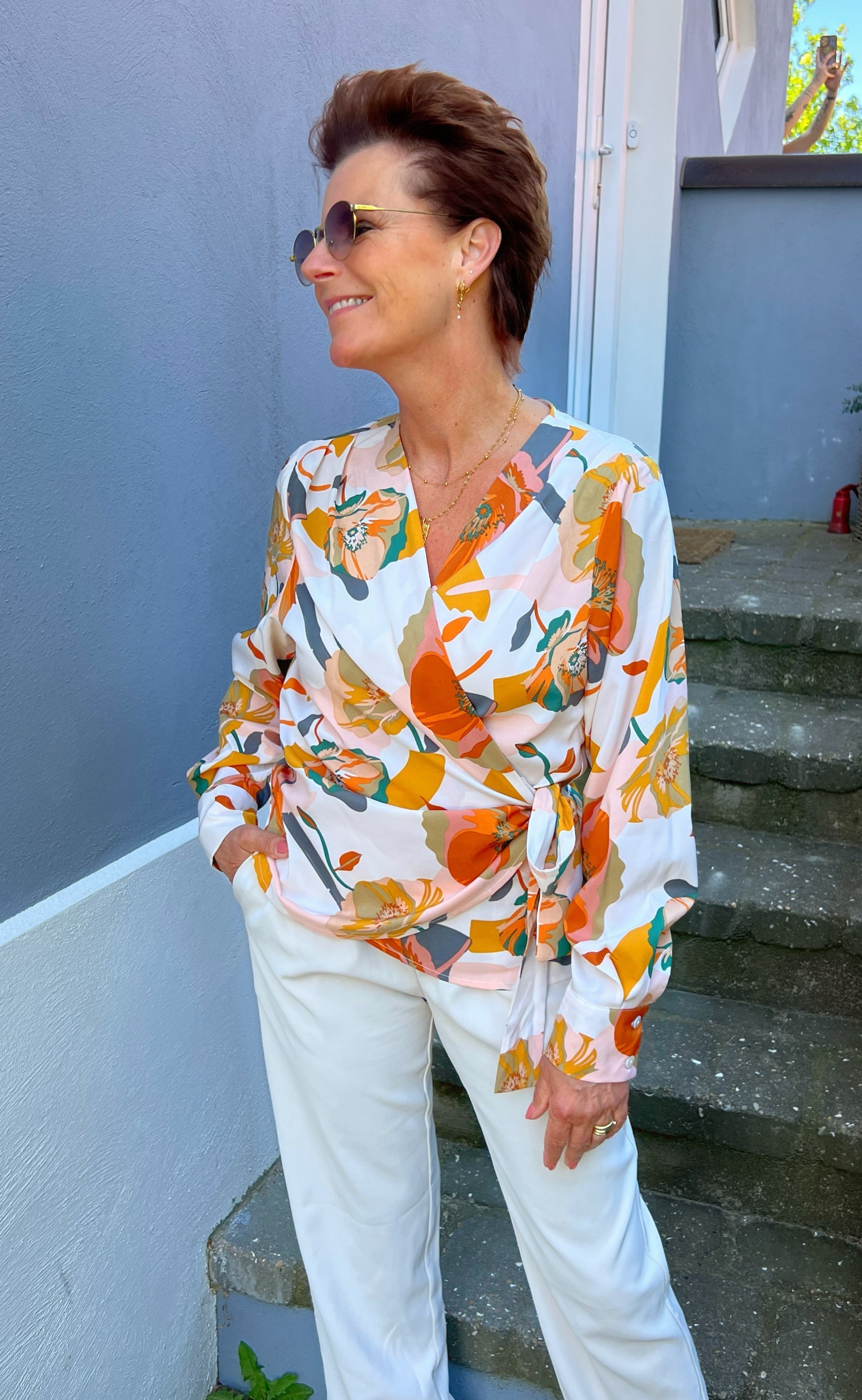 Say INA Copenhagen Bluse - Josse - White Big Flower