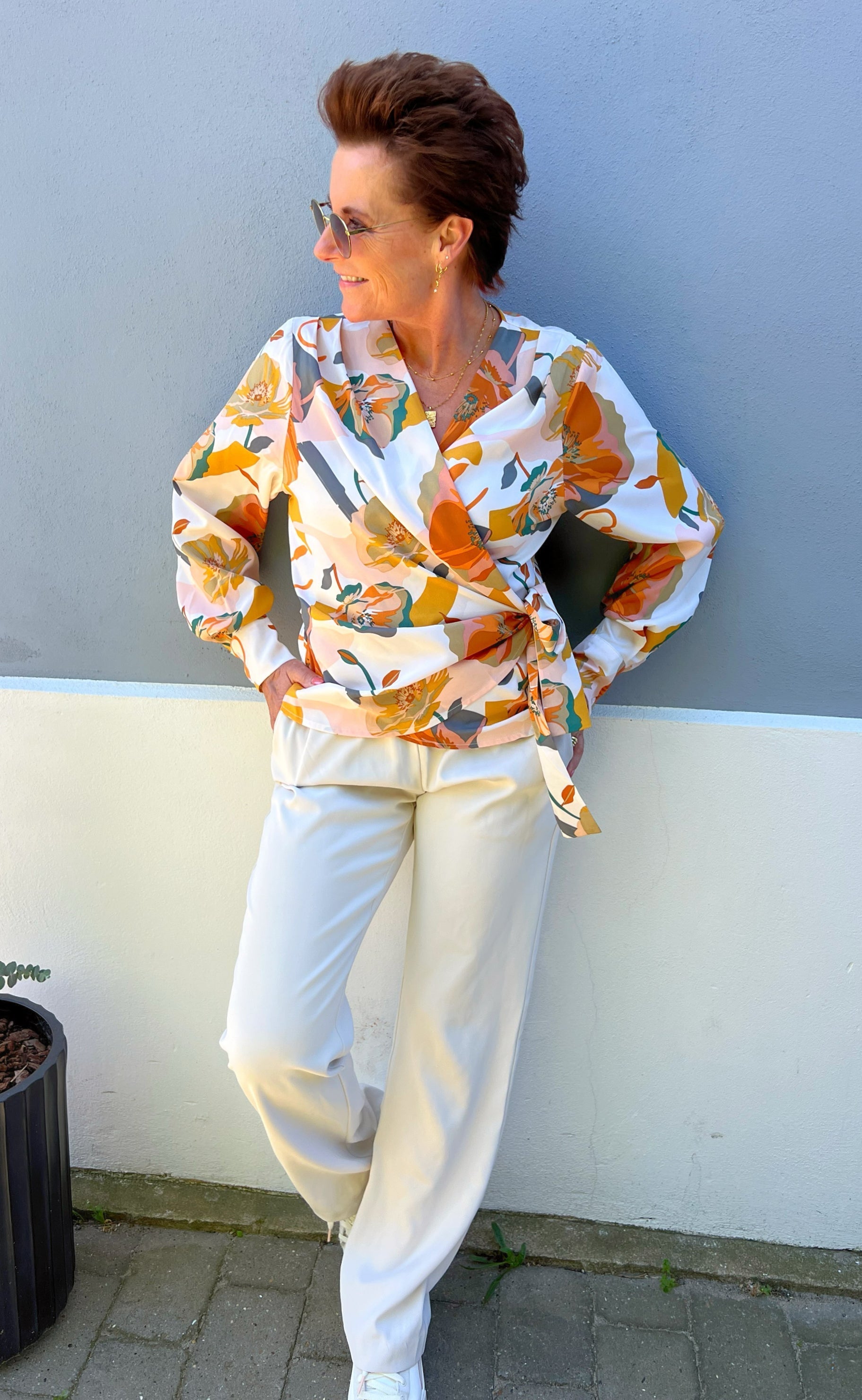 Say INA Copenhagen Bluse - Josse - White Big Flower