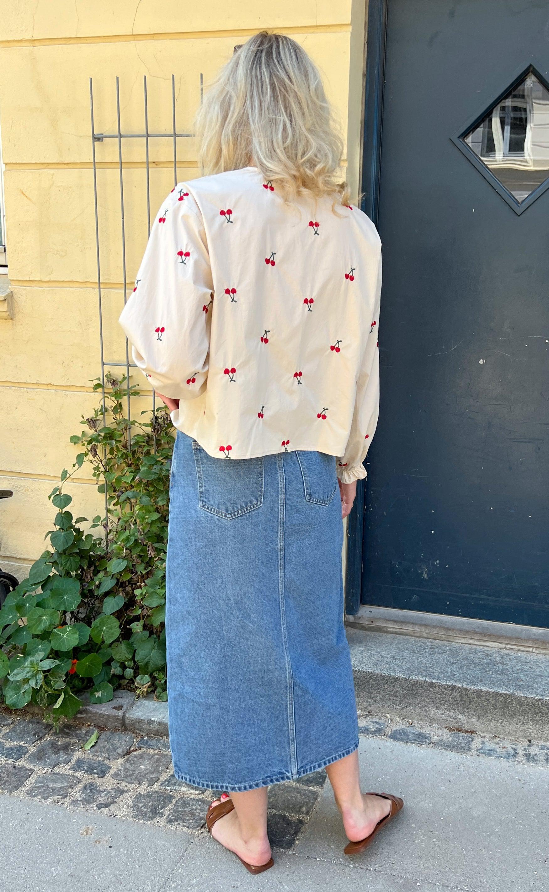 Say INA Copenhagen Bluse - Leonora - Off White W. Cherry
