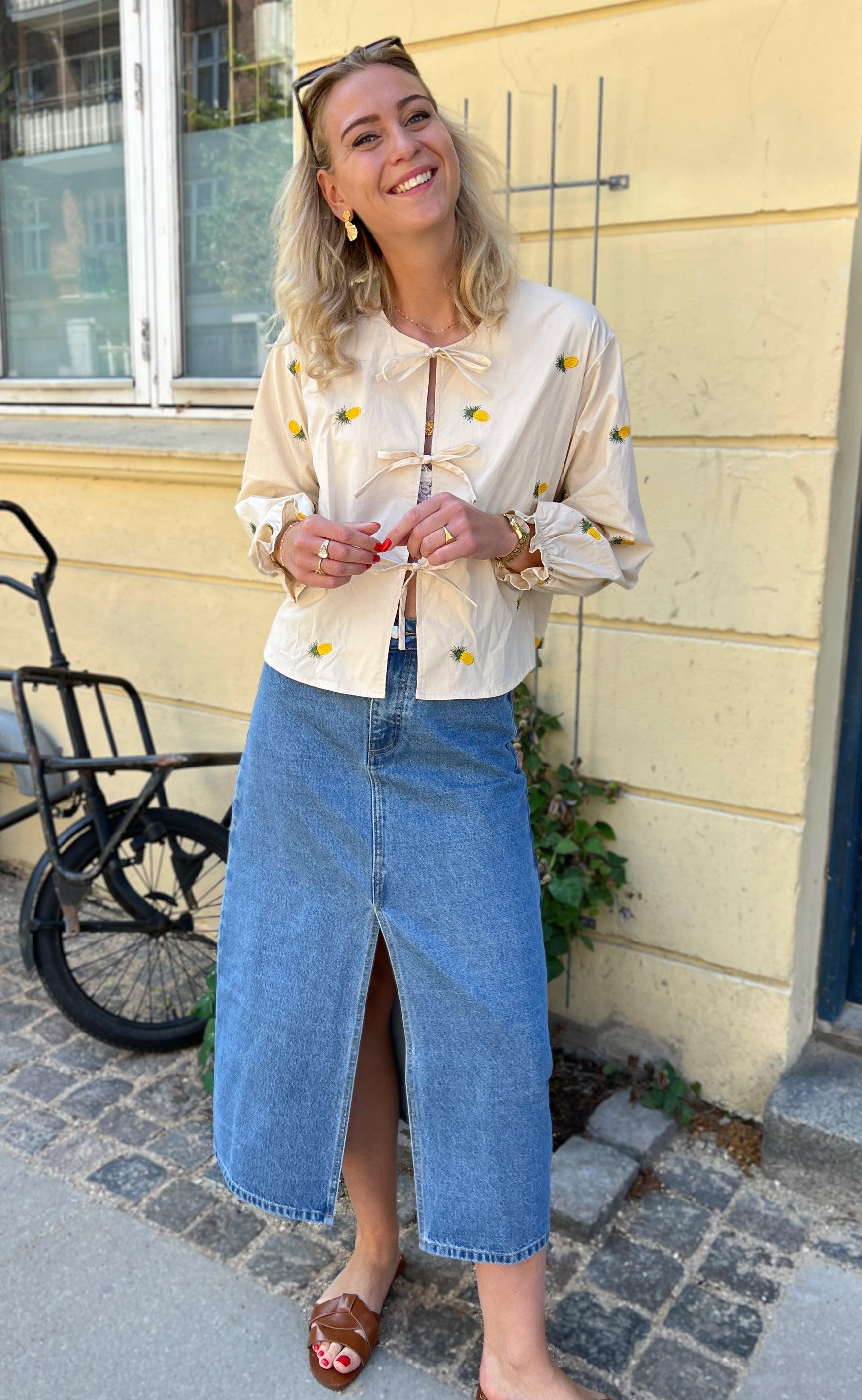 Say INA Copenhagen Bluse - Leonora - Off White W. Pineapple