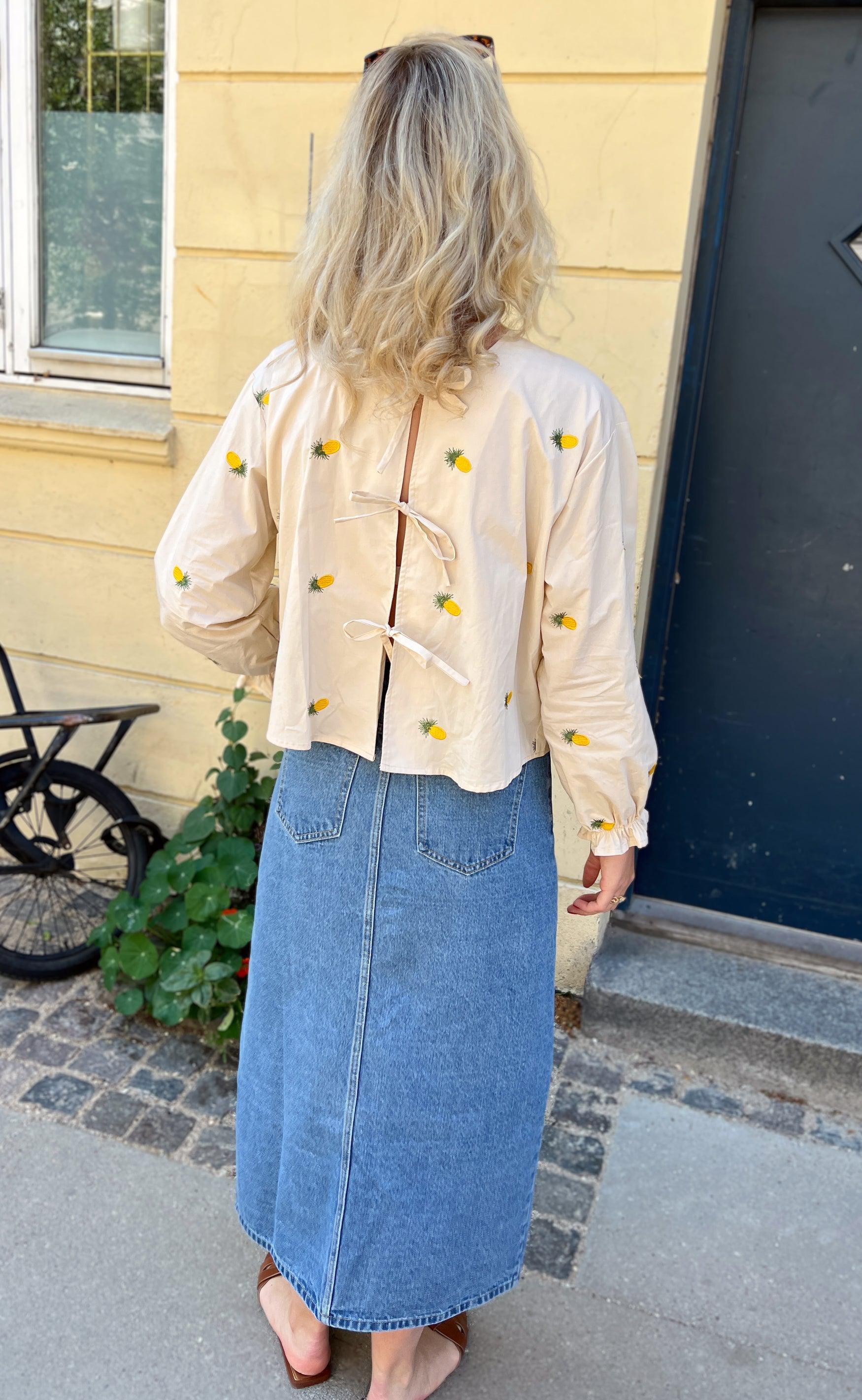 Say INA Copenhagen Bluse - Leonora - Off White W. Pineapple