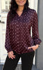 Say INA Copenhagen Bluse - Liara - Bordeaux W. Dots