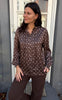 Say INA Copenhagen Bluse - Liara - Dark Brown W. White Dots