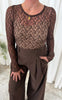 Say INA Copenhagen Bluse - Lily Lace - Brown
