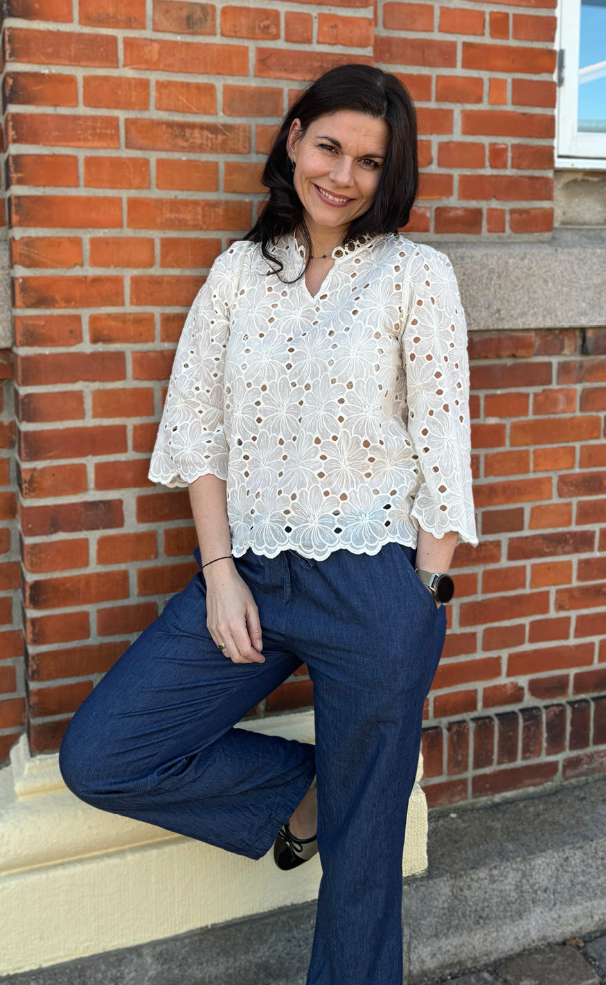 Say INA Copenhagen Bluse - Milla - Off White Lace