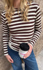 Say INA Copenhagen Bluse - Pamela LS - Brown Striped