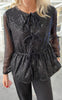 Say INA Copenhagen Bluse - Petra - Black Sequin