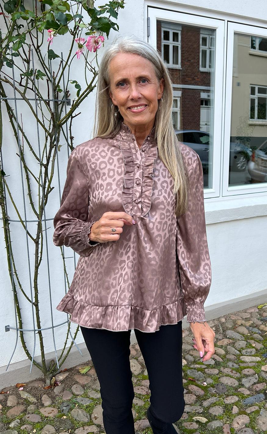 Say INA Copenhagen Bluse - Pia - Brown Leopard