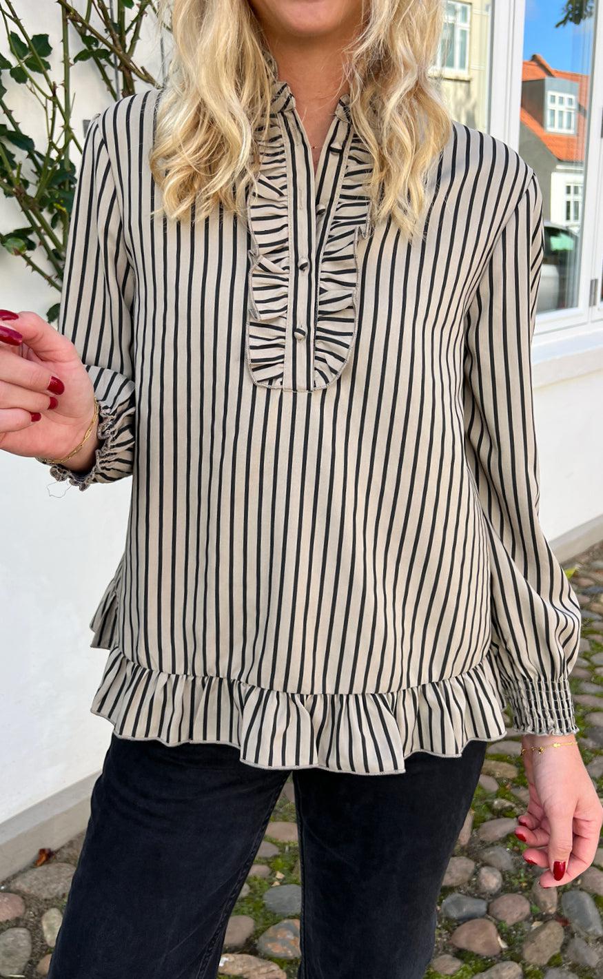 Say INA Copenhagen Bluse - Pia - Brown/Black Stripe