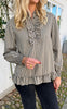 Say INA Copenhagen Bluse - Pia - Brown/Black Stripe