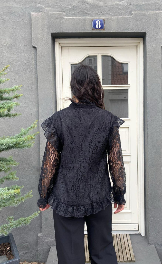 Say INA Copenhagen Bluse - Pia Lace - Black