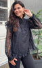 Say INA Copenhagen Bluse - Pia Lace - Black