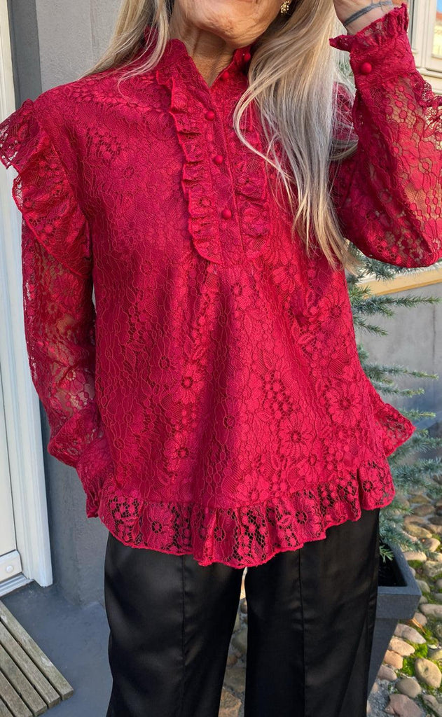 Say INA Copenhagen Bluse - Pia Lace - Bordeaux
