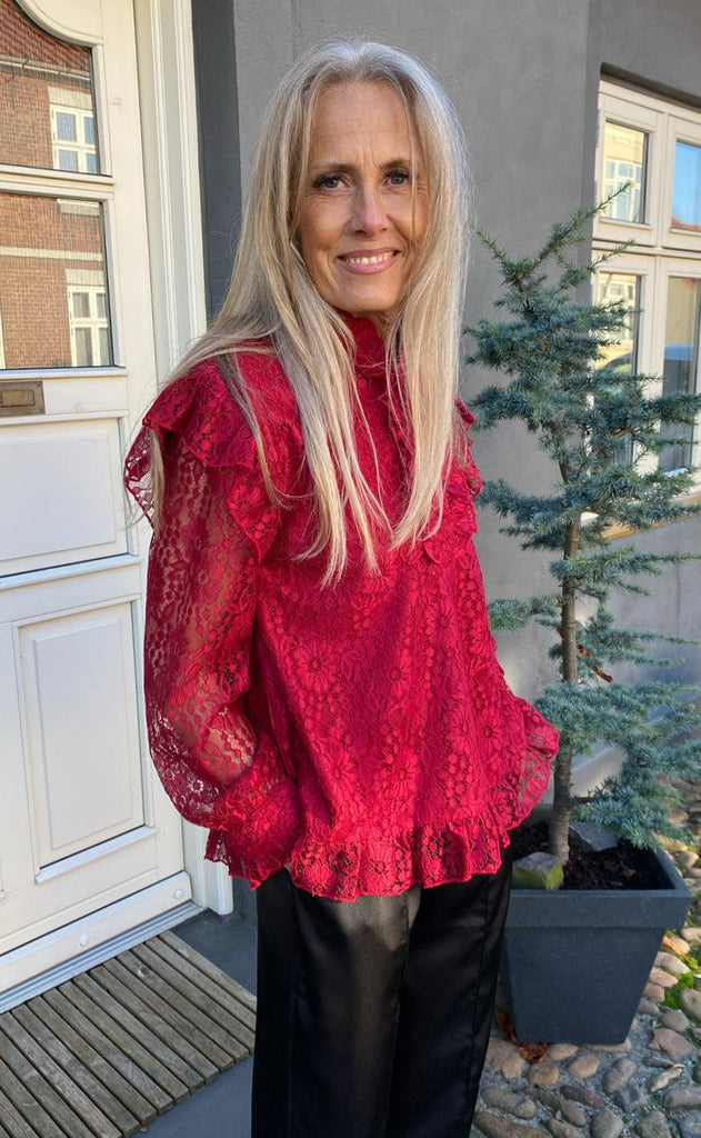 Say INA Copenhagen Bluse - Pia Lace - Bordeaux