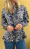 Say INA Copenhagen Bluse - Pia - Navy Blue Leopard