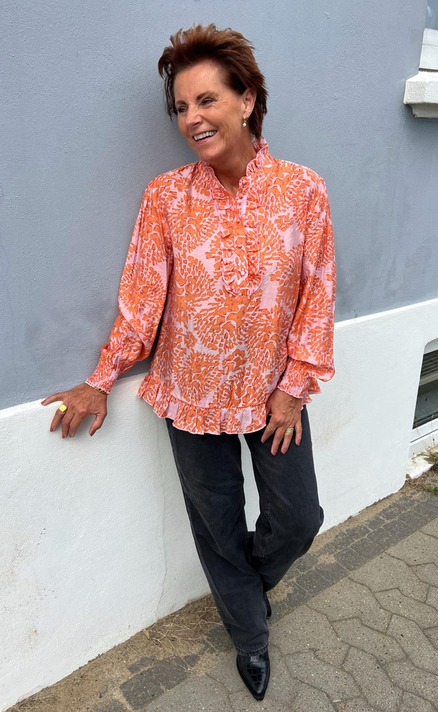Say INA Copenhagen Bluse - Pia - Orange Dream
