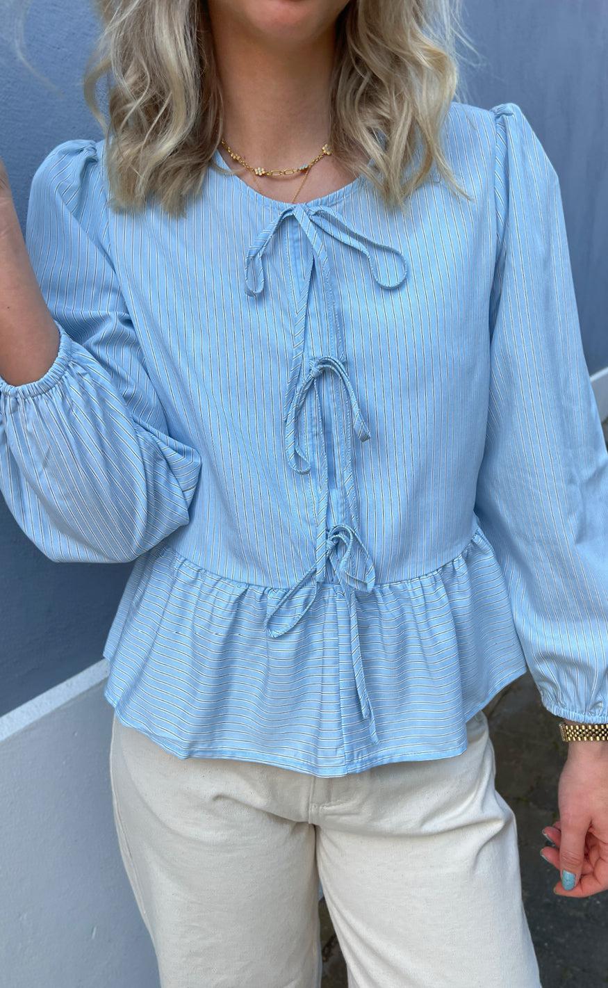 Say INA Copenhagen Bluse - Sanna - Blue Striped