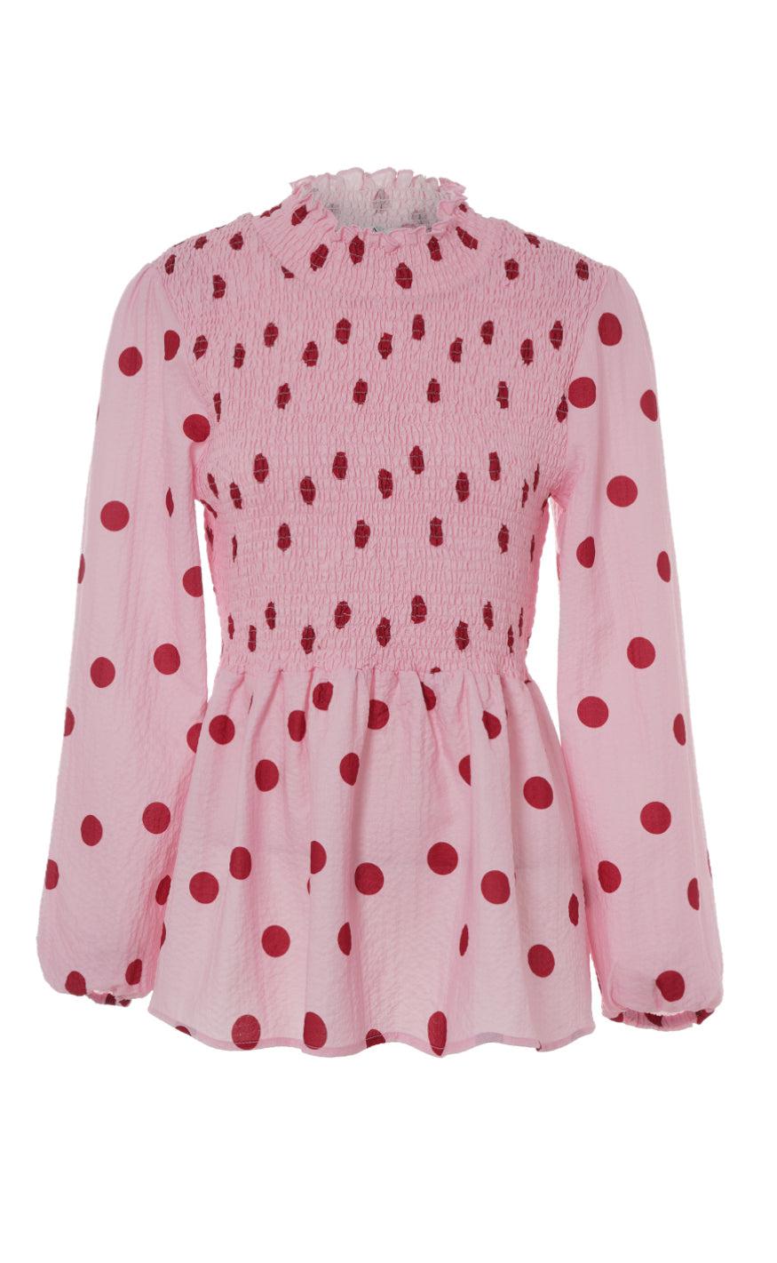 Say INA Copenhagen Bluse - Sanne - Rosy Dots