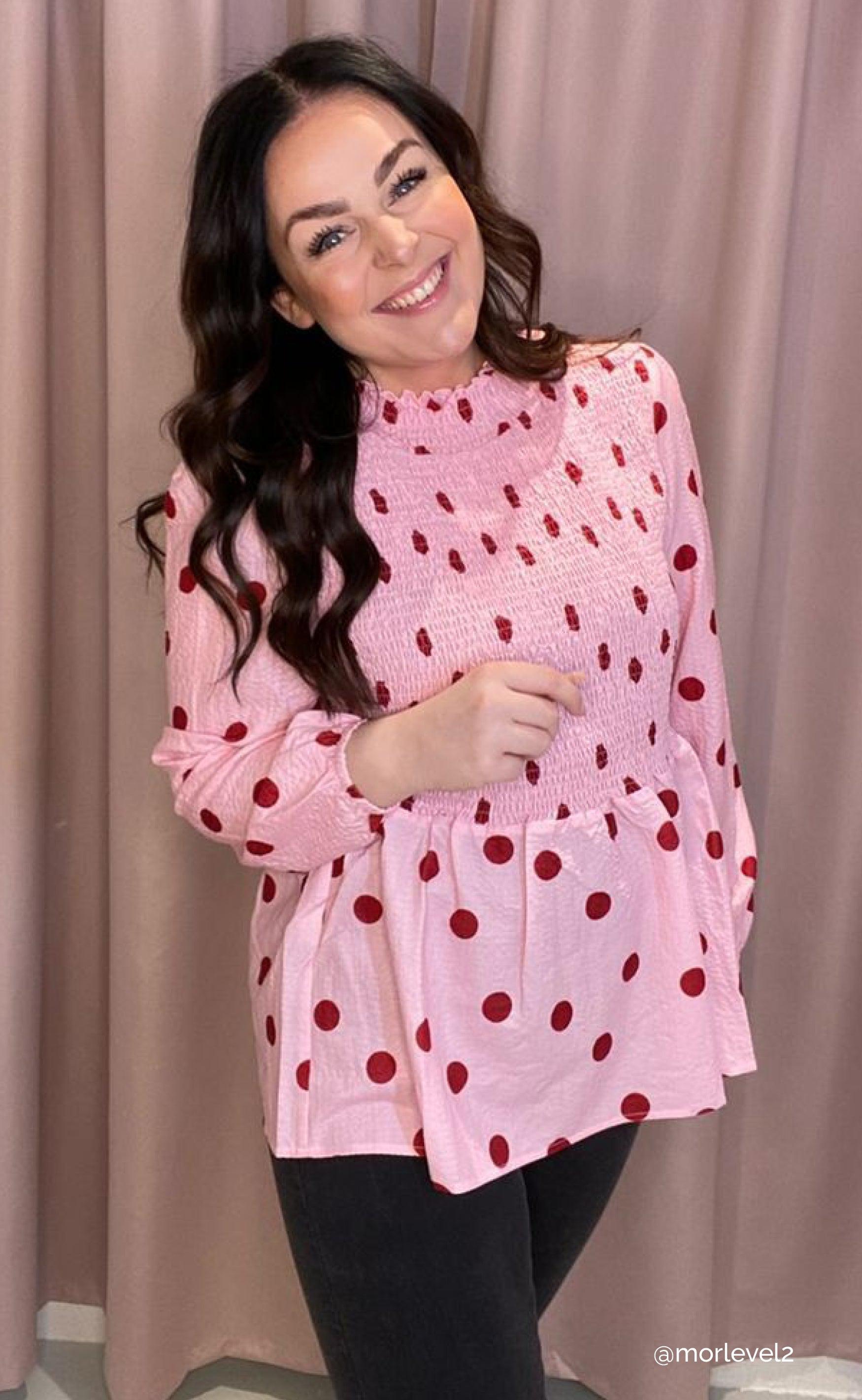 Say INA Copenhagen Bluse - Sanne - Rosy Dots
