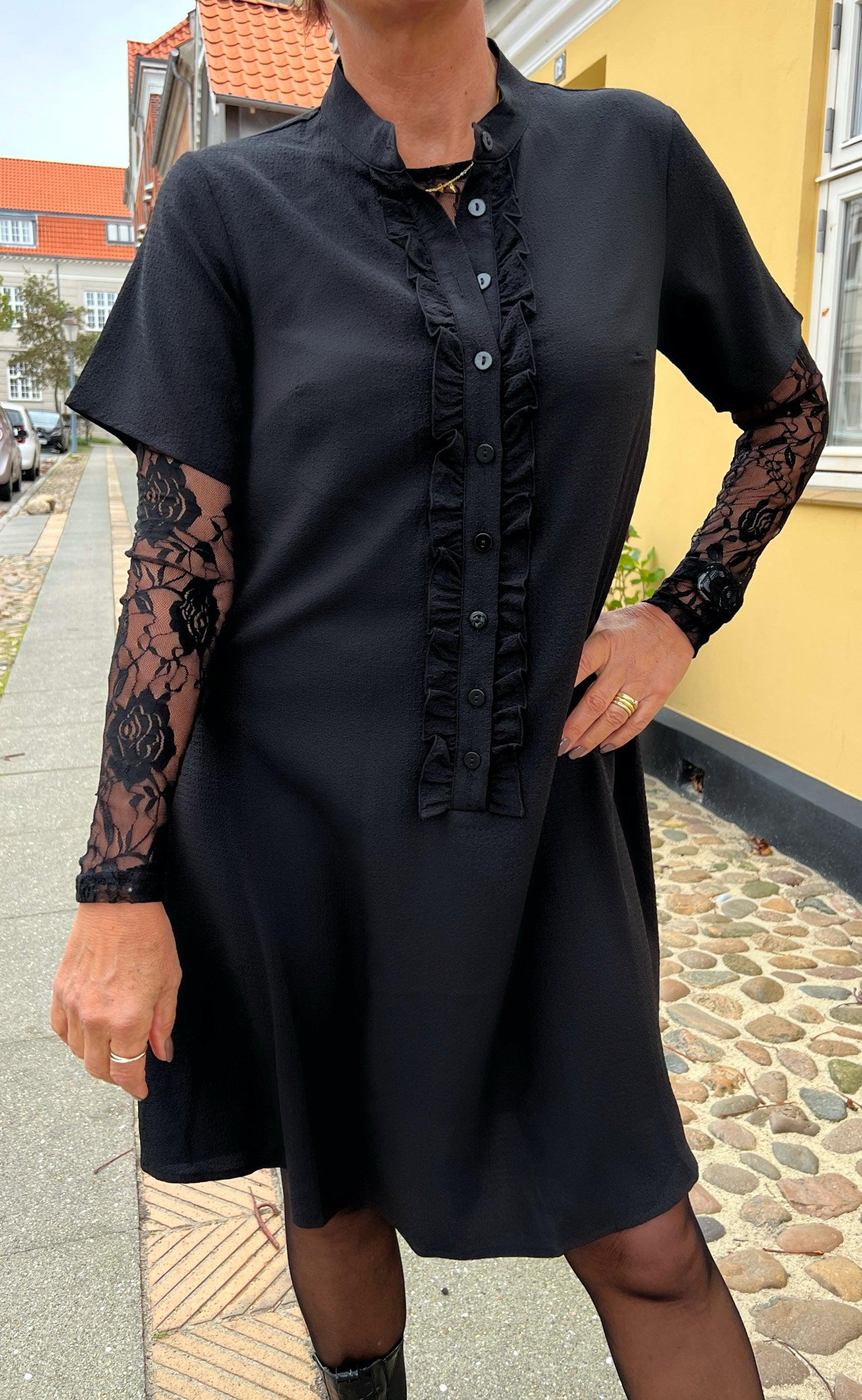 Say INA Copenhagen Bluse - Sofia - Black Flower Lace