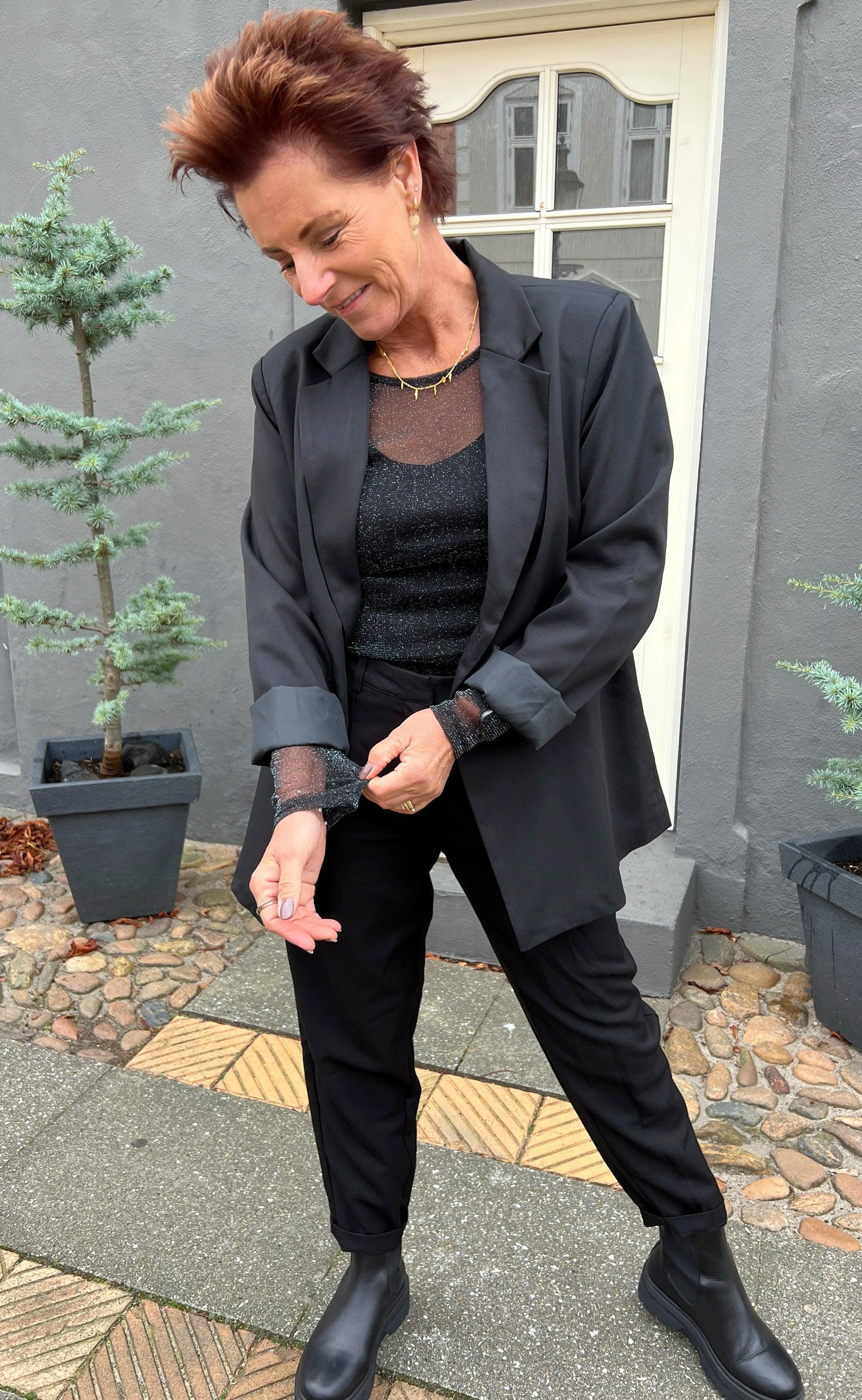 Say INA Copenhagen Bluse - Sofia - Black Glitter