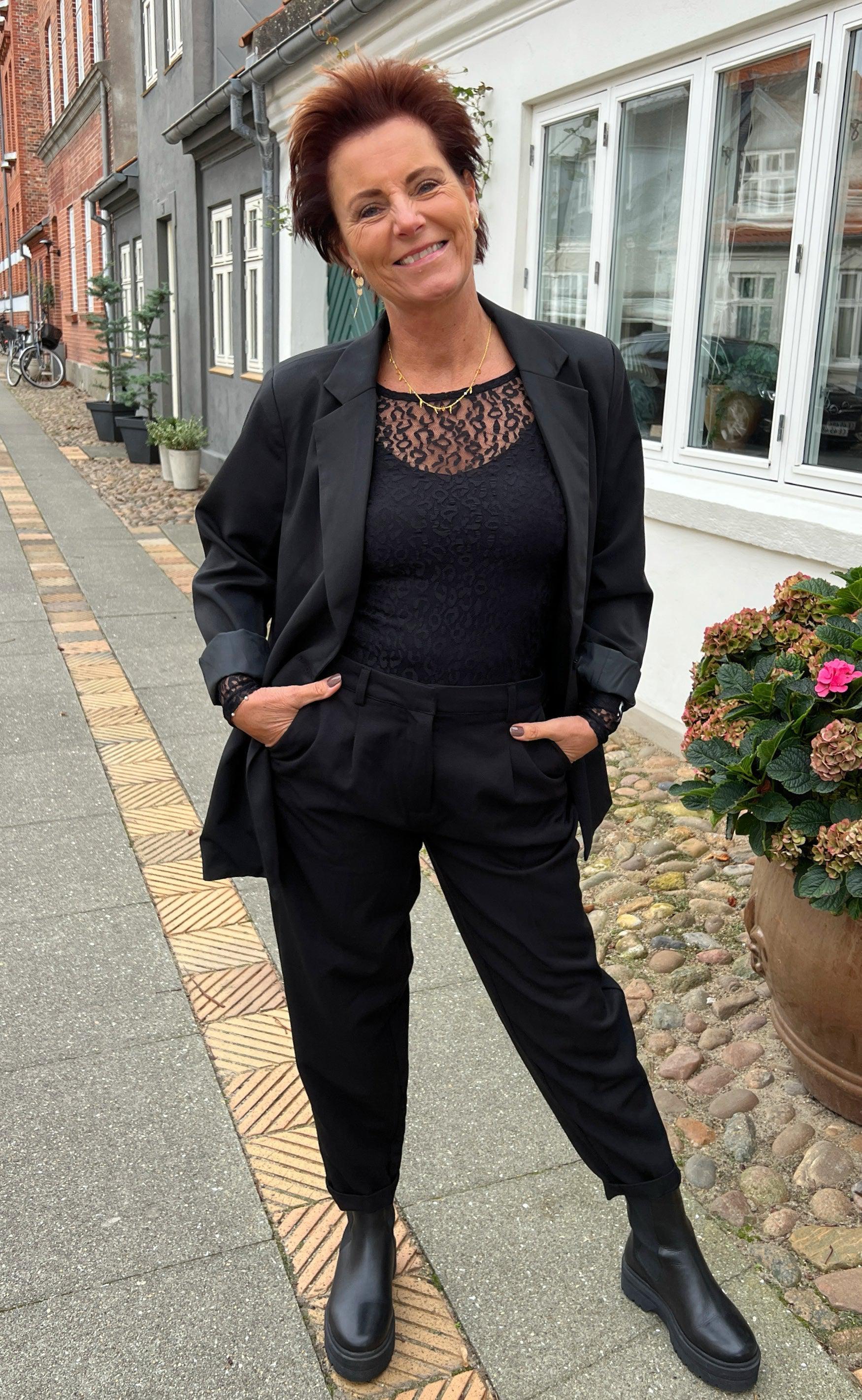 Say INA Copenhagen Bluse - Sofia - Black Leopard Lace