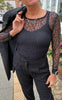 Say INA Copenhagen Bluse - Sofia - Black Leopard Lace