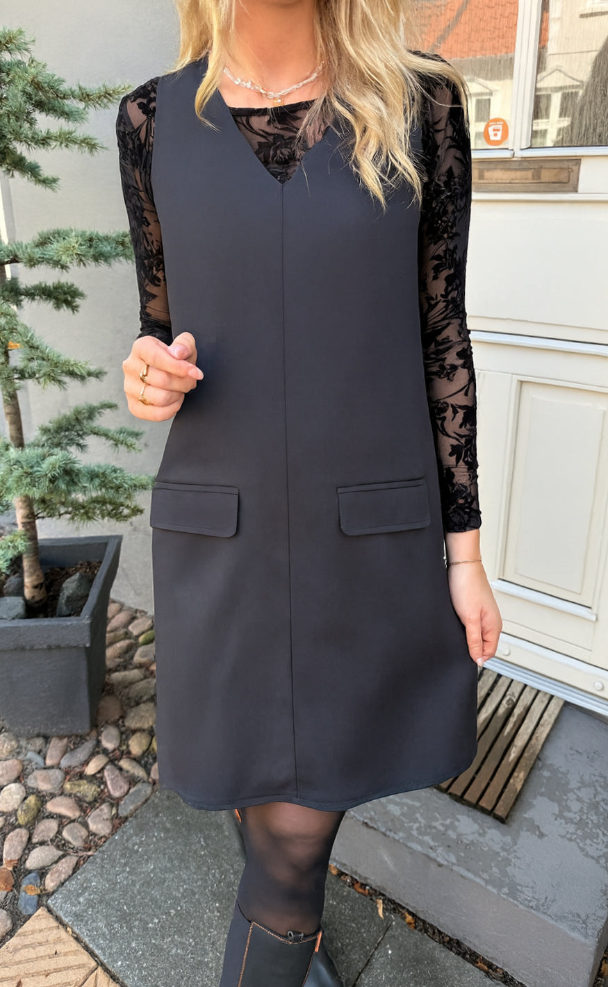 Say INA Copenhagen Bluse - Sophia Mesh - Black Flower