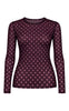 Say INA Copenhagen Bluse - Sophia Mesh - Bordeaux W. Dots