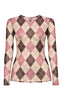 Say INA Copenhagen Bluse - Sophia Mesh - Brown / Pink Harlekin