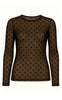 Say INA Copenhagen Bluse - Sophia Mesh - Brown W. Black Dots
