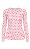 Say INA Copenhagen Bluse - Sophia Mesh - Pink W. Red Hearts