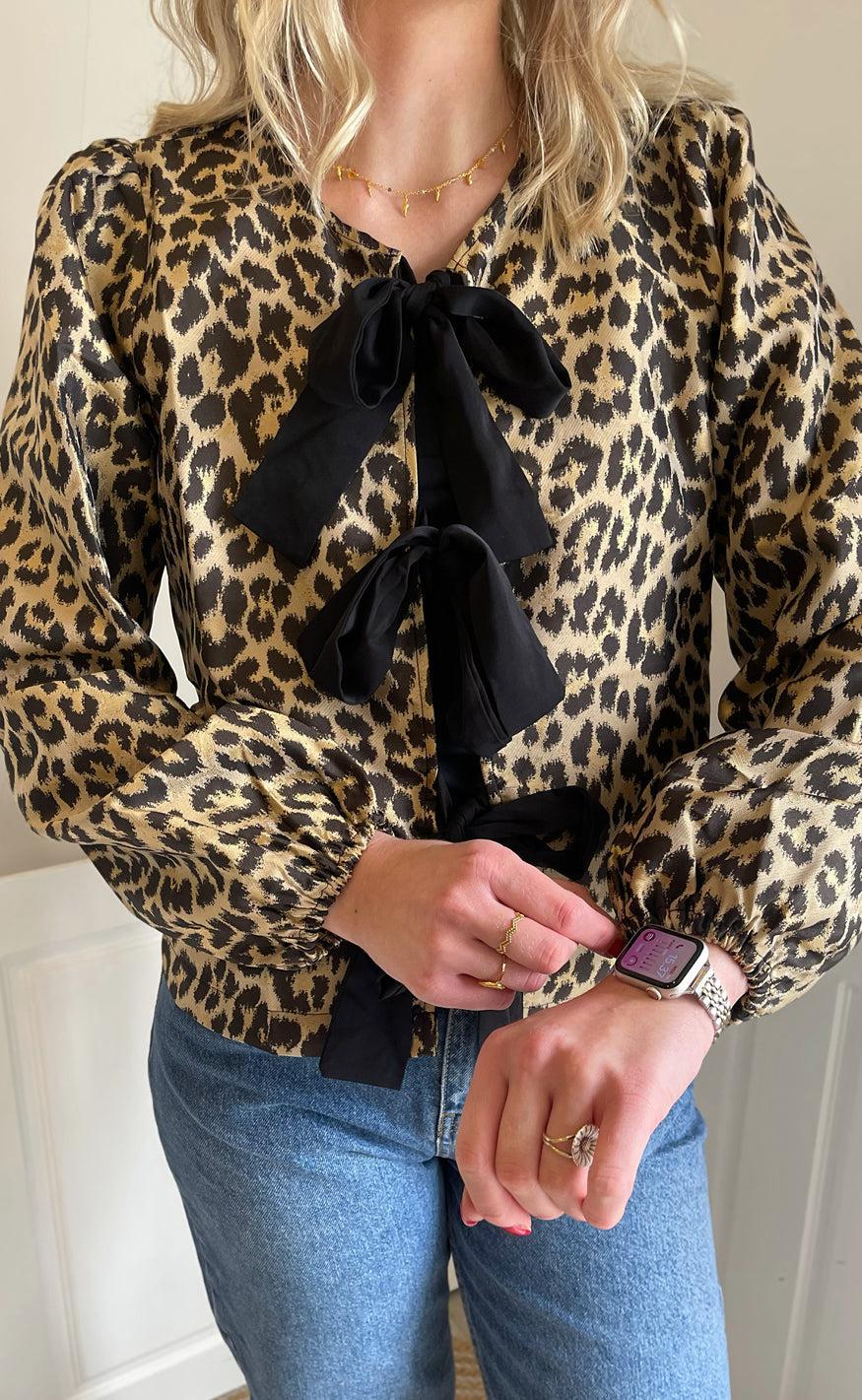 Say INA Copenhagen Bluse - Sussi - Shiny Leopard