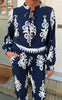 Say INA Copenhagen Bluse - Tora - Navy Blue Paisley