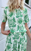 Say INA Copenhagen Bluse - Vicky - White/Green Paisley